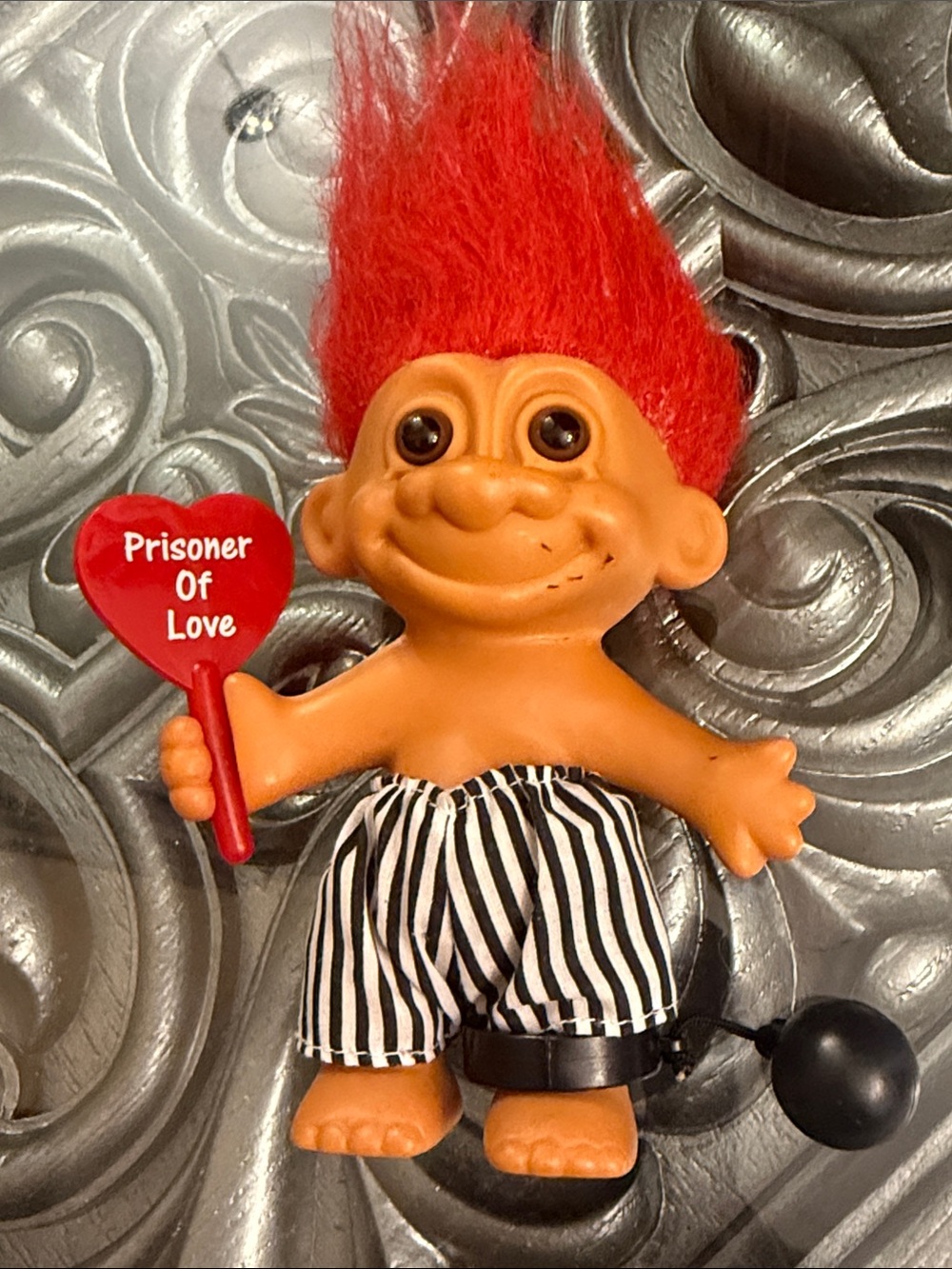 Trolls Valentines Day Prisoner of Love Bright Red Haired Troll Heart